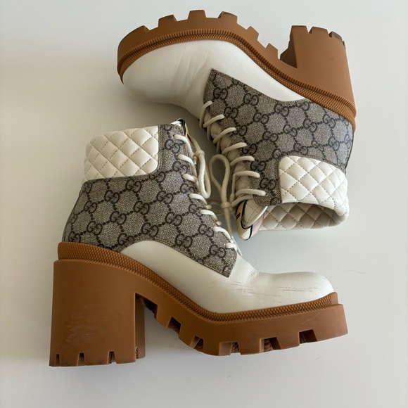 Gucci Apollo Canvas and Leather Platform Boot - Picture 6 of 14